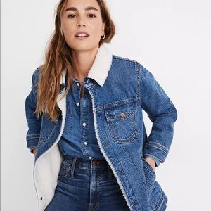 Madewell - Oversized Jean Jacket: Sherpa Edition